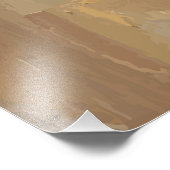 Samurai Resting Palette Knife Orange Impasto Fotodruck (Ecke)