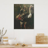 Samurai Riding Ostrich Poster (Küche)