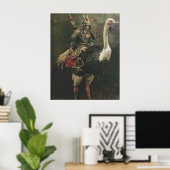 Samurai Riding Ostrich Poster (Heimbüro)