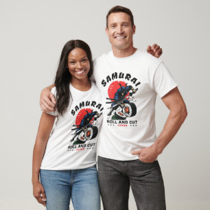 Samurai Roll und Cut Japan Sushi T-Shirt