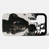 Samurai Ronin: Schwarz-Weiß-Tinte Case (Rückseite (Horizontal))