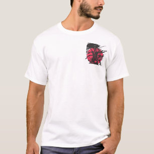 Samurai Rouge & Noir – Künstlerisches Japanisches T-Shirt