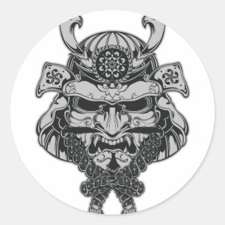 Samurai Runder Aufkleber