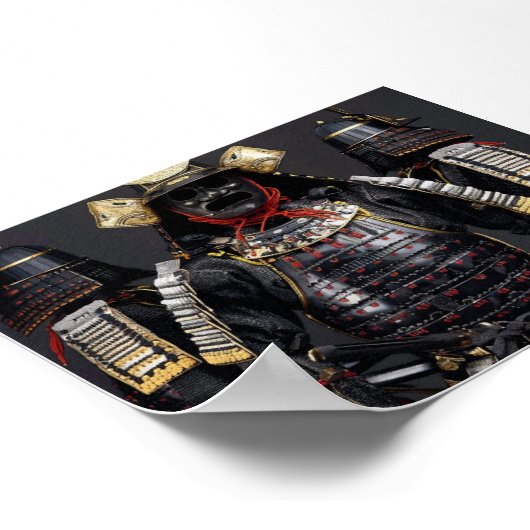 Samurai-Rüstungskarten-Digitaldruckwand Poster (Ecke)