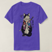 Samurai, Samurai Cat maneki neko , Katzen Japan T-Shirt (Design vorne)
