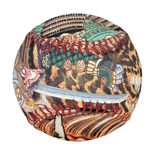 Samurai-Samurai-Tiger und Dämon Vintag Baseball (Vorderseite)