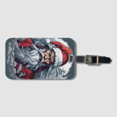 Samurai Santa Claus Gepäckanhänger (Vorderseite (Horizontal))