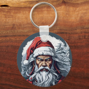 Samurai-Santa-Krieger-Weihnachtsanhänger Schlüsselanhänger