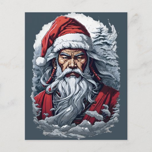 Samurai Santa Warrior Weihnachtsgeschenk (Vorderseite)