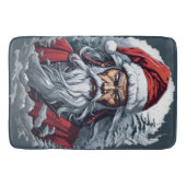 Samurai Santa Warrior Weihnachtsgeschenk Badematte (Vorderseite)