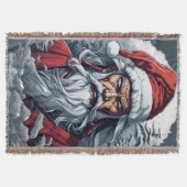 Samurai Santa Warrior Weihnachtsgeschenk Decke (Vorderseite)