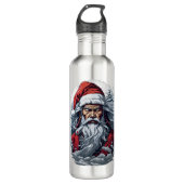 Samurai Santa Warrior Weihnachtsgeschenk Edelstahlflasche (Vorderseite)