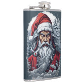 Samurai Santa Warrior Weihnachtsgeschenk Flachmann (Rechts)