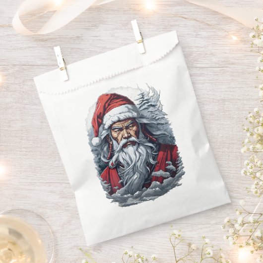 Samurai Santa Warrior Weihnachtsgeschenk Geschenktütchen (Ausgeschnitten)