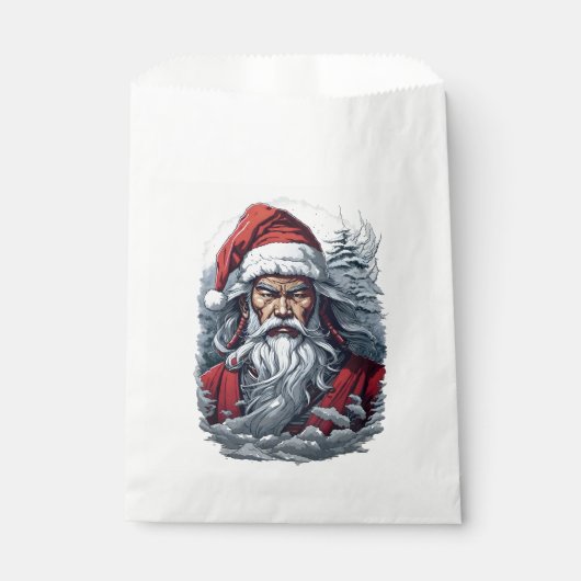 Samurai Santa Warrior Weihnachtsgeschenk Geschenktütchen (Vorderseite)