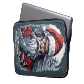 Samurai Santa Warrior Weihnachtsgeschenk Laptopschutzhülle (Vorderseite Links)