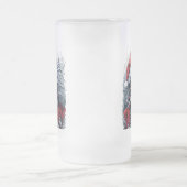 Samurai Santa Warrior Weihnachtsgeschenk Mattglas Bierglas (Mittel)