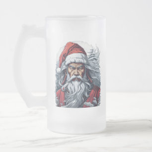 Samurai Santa Warrior Weihnachtsgeschenk Mattglas Bierglas