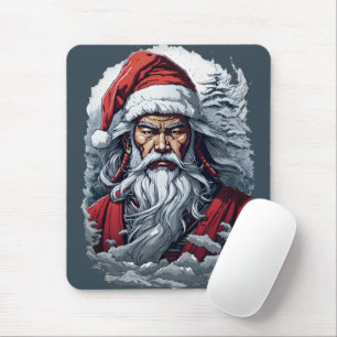 Samurai Santa Warrior Weihnachtsgeschenk Mousepad