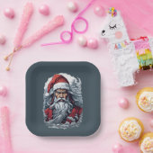 Samurai Santa Warrior Weihnachtsgeschenk Pappteller (Party)
