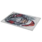 Samurai Santa Warrior Weihnachtsgeschenk Schneidebrett (Ecke)