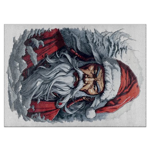 Samurai Santa Warrior Weihnachtsgeschenk Schneidebrett (Vorderseite)