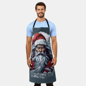 Samurai Santa Warrior Weihnachtsgeschenk Schürze (Getragen)
