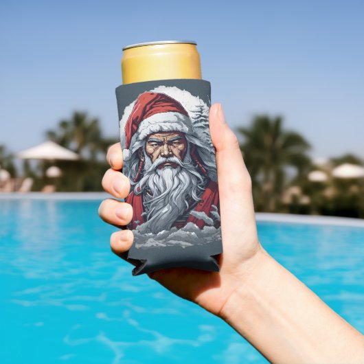 Samurai Santa Warrior Weihnachtsgeschenk Selters Dosenkühler (In Situ Pool)