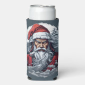 Samurai Santa Warrior Weihnachtsgeschenk Selters Dosenkühler (Seltzer Vorderseite)