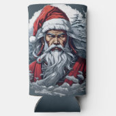 Samurai Santa Warrior Weihnachtsgeschenk Selters Dosenkühler (Rückseite)