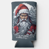 Samurai Santa Warrior Weihnachtsgeschenk Selters Dosenkühler (Vorderseite)