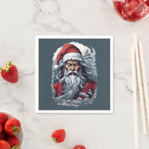 Samurai Santa Warrior Weihnachtsgeschenk Serviette