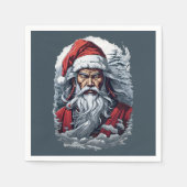Samurai Santa Warrior Weihnachtsgeschenk Serviette (Vorderseite)