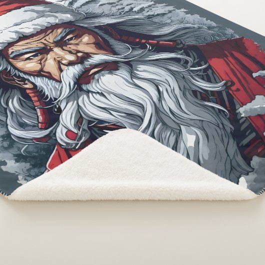 Samurai Santa Warrior Weihnachtsgeschenk Sherpadecke (3/4)