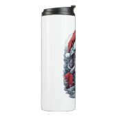 Samurai Santa Warrior Weihnachtsgeschenk Thermosbecher (Nach links gedreht)