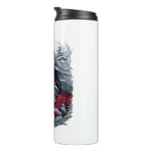 Samurai Santa Warrior Weihnachtsgeschenk Thermosbecher (Nach rechts gedreht)