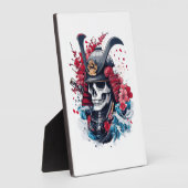 Samurai-Schädel-Krieger Fotoplatte (Seite)