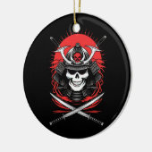 Samurai-Schädel Rising Sun Krieger Kunst Keramik Ornament (Links)