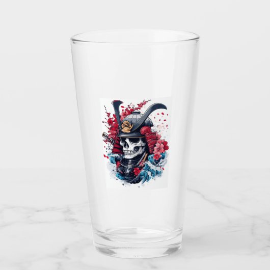 Samurai-Schädelkrieger Glas (Vorderseite)