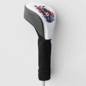 Samurai-Schädelkrieger Golf Headcover (angewinkelt)
