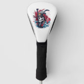 Samurai-Schädelkrieger Golf Headcover (Vorderseite)