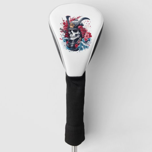 Samurai-Schädelkrieger Golf Headcover (Vorderseite)