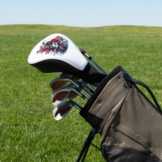 Samurai-Schädelkrieger Golf Headcover (In SItu)