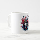 Samurai-Schädelkrieger Kaffeetasse (Vorderseite Links)