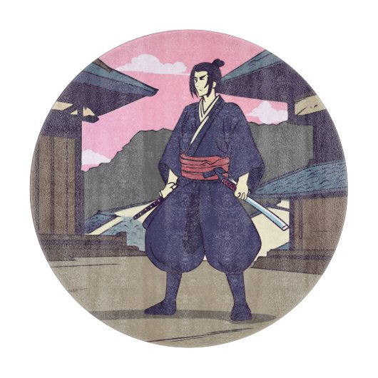 Samurai Schneidebrett (Vorderseite)