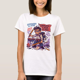 Samurai-Schüler-Zurück-in-die-Schule-Shirt T-Shirt