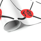 SAMURAI - Schwert und Kanji Geschenkpapier (Rolleneckpunkt)