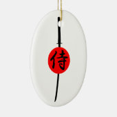 SAMURAI - Schwert und Kanji Keramik Ornament (Rechts)