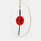 SAMURAI - Schwert und Kanji Keramik Ornament (Links)