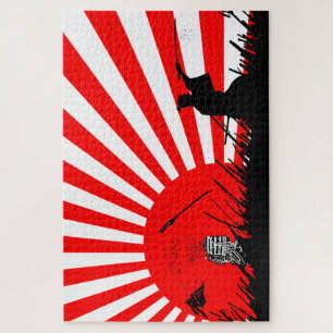 Samurai-Schwertkampf-Sieg Puzzle